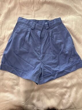 adidas periwinkle High-Waist Pleated Women’s Shorts